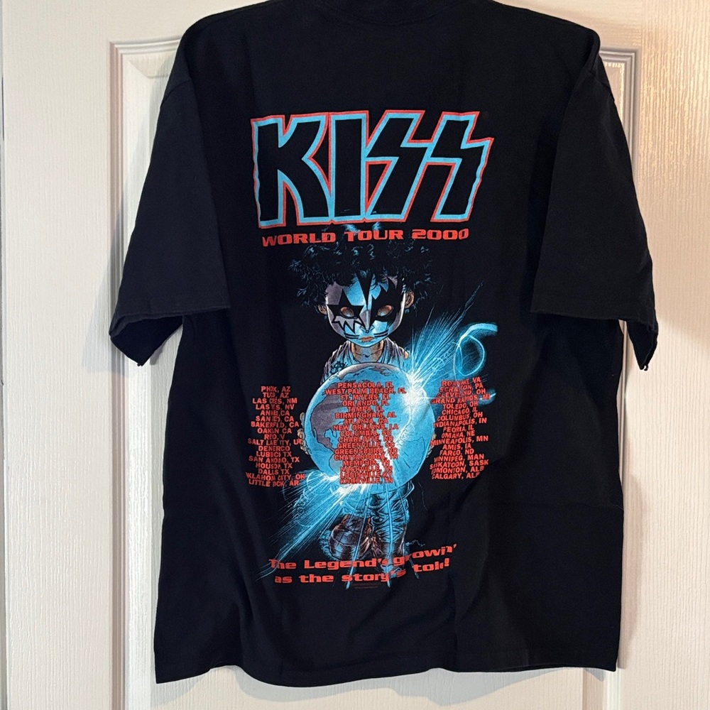 Vintage Kiss Black Farewell Tour Men's Tee - Picture 2 of 3